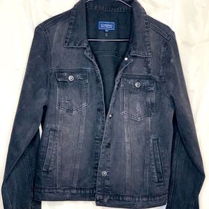 Black washed out jean jacket
